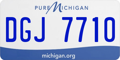 MI license plate DGJ7710