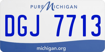 MI license plate DGJ7713