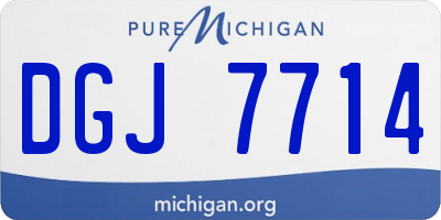 MI license plate DGJ7714