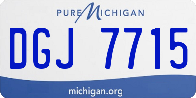 MI license plate DGJ7715