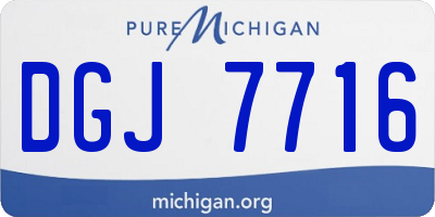 MI license plate DGJ7716
