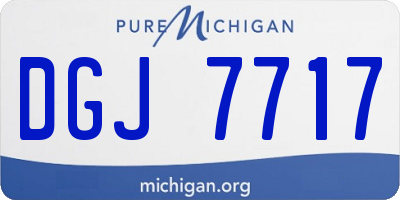 MI license plate DGJ7717