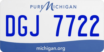 MI license plate DGJ7722