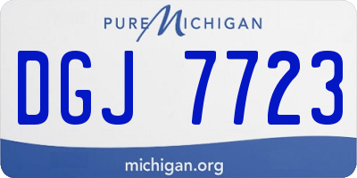 MI license plate DGJ7723