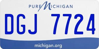 MI license plate DGJ7724