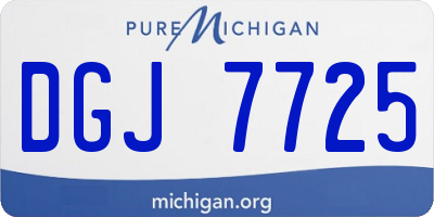 MI license plate DGJ7725