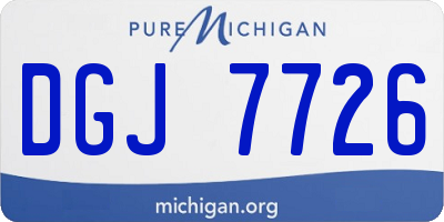 MI license plate DGJ7726