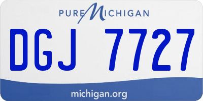 MI license plate DGJ7727