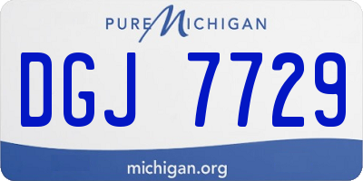 MI license plate DGJ7729