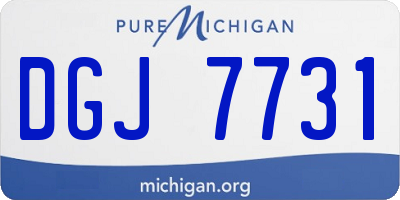 MI license plate DGJ7731