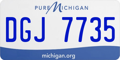 MI license plate DGJ7735