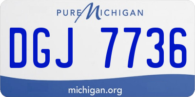 MI license plate DGJ7736