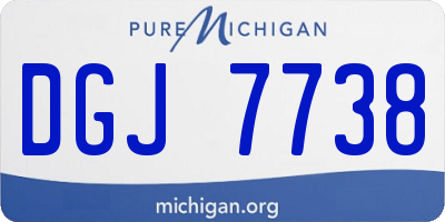 MI license plate DGJ7738