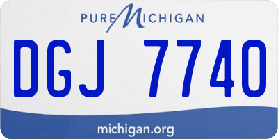 MI license plate DGJ7740