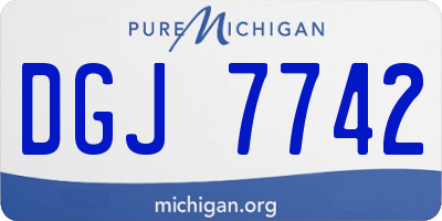 MI license plate DGJ7742
