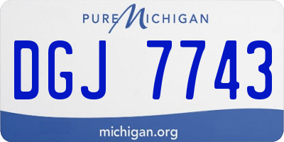 MI license plate DGJ7743