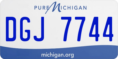 MI license plate DGJ7744