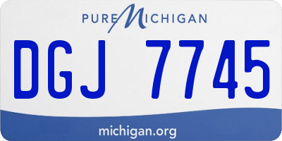 MI license plate DGJ7745