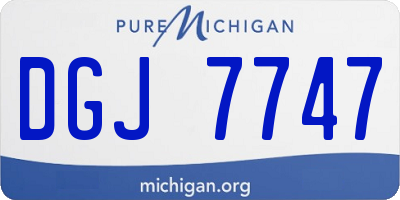 MI license plate DGJ7747