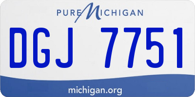 MI license plate DGJ7751