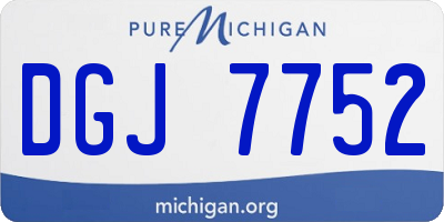 MI license plate DGJ7752