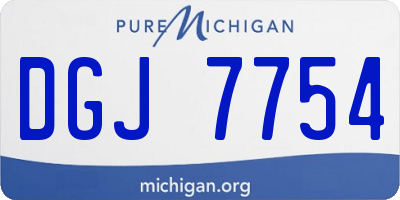 MI license plate DGJ7754
