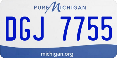 MI license plate DGJ7755