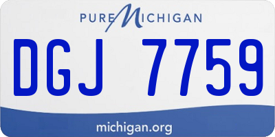 MI license plate DGJ7759