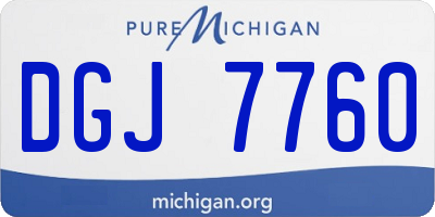 MI license plate DGJ7760
