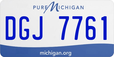 MI license plate DGJ7761
