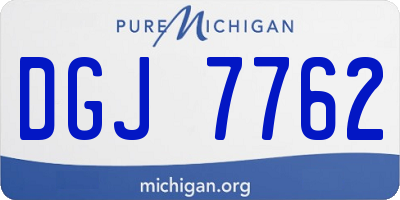 MI license plate DGJ7762
