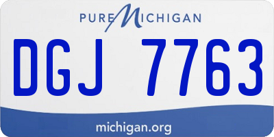 MI license plate DGJ7763