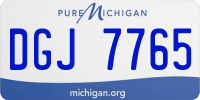 MI license plate DGJ7765
