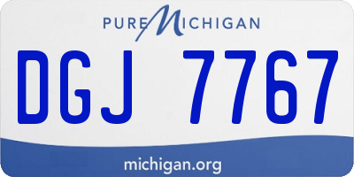 MI license plate DGJ7767