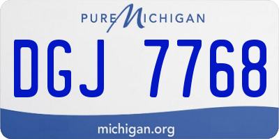 MI license plate DGJ7768