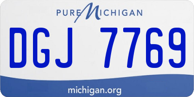 MI license plate DGJ7769