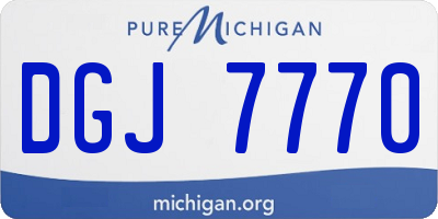 MI license plate DGJ7770
