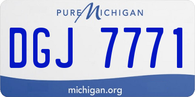 MI license plate DGJ7771