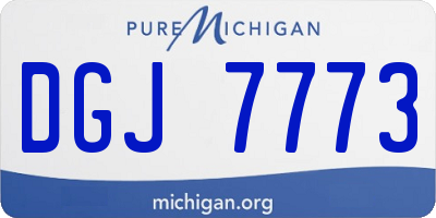 MI license plate DGJ7773