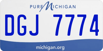 MI license plate DGJ7774