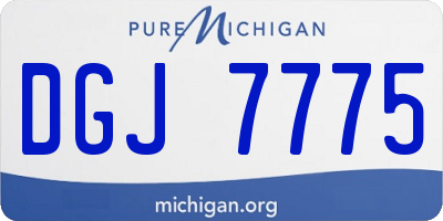 MI license plate DGJ7775