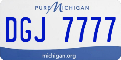 MI license plate DGJ7777
