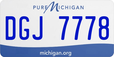 MI license plate DGJ7778