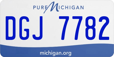 MI license plate DGJ7782