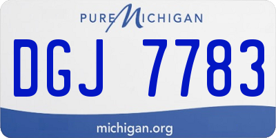 MI license plate DGJ7783