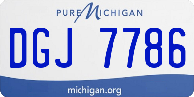 MI license plate DGJ7786