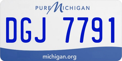 MI license plate DGJ7791