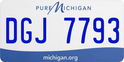 MI license plate DGJ7793