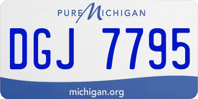 MI license plate DGJ7795