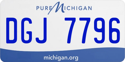 MI license plate DGJ7796